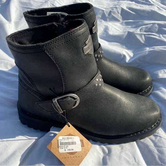 HARLEY-DAVIDSON® WOMEN'S BRANTLEY 5-INCH LEATHER MOTORCYCLE BOOTS - Picture 3 of 11